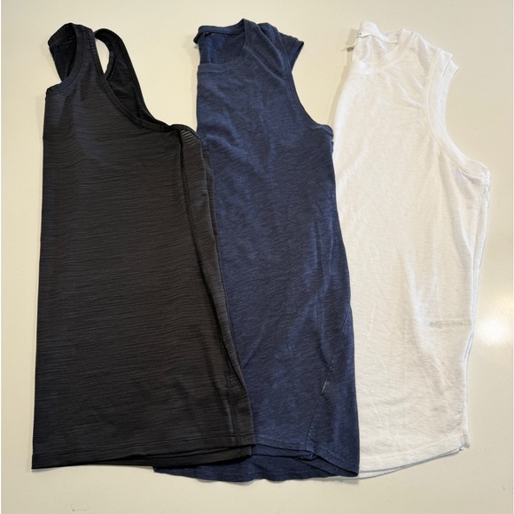 Athleta Tops - Athleta Racer Back And Casual Tank Tops Lot Of 3 Women's LRG  Black/Blue/White